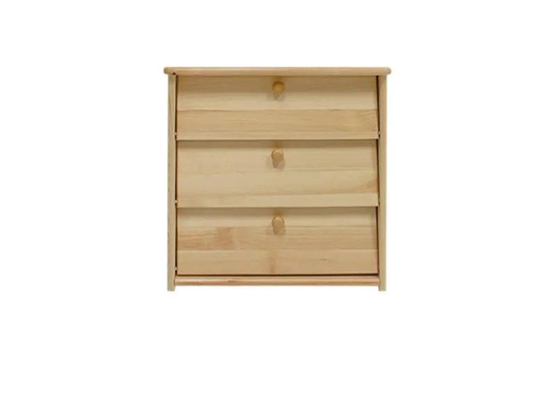 Schuhkommode Schuhschrank Kiefer Holz massiv, Farbe: Natur 80x62x40 cm, Massivholz Schuhschrank Abbildung