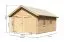 Blockhausgarage mit Fenster, 38 mm Blockbohlen, Farbe: Natur, Grundfläche 19,4 m²