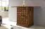 Exklusiver Barschrank aus Sheesham Massivholz, Farbe: Sheesham - Abmessungen: 91 x 64 x 50 cm (H x B x T), mit einzigartigem Kachelmuster