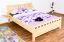 Kinderbett / Jugendbett, Buche massiv Vollholz natur 108, inkl. Lattenrost - 140 x 200 cm (B x L) 