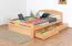 Jugendbett "Easy Premium Line" K5, inkl. 2 Schubladen und 1 Abdeckblende, 140 x 200 cm Buche Vollholz massiv Natur, inkl. Lattenrost