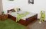 Buche Massivholzbett 140 x 200 cm Kirsche
