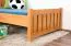 Kinderbett / Jugendbett Kiefer massiv Vollholz Erlefarben 66, inkl. Lattenrost - 100 x 200 cm