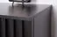 Elegante Kommode in Schwarz, 100 x 140 x 40 cm, Fronten mit Lamellen, ABS-Kanten, Soft Close System, 9 Fächer, Metallbeine