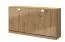 Schrankbett / Jugendbett Garian 20 horizontal, Farbe: Eiche / Weiß - Liegefläche: 90 x 200 cm (B x L)