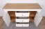 Kommode Bambey 08, Farbe: Eiche / Weiß - 90 x 144 x 44 cm (H x B x T)