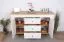 Kommode Bambey 08, Farbe: Eiche / Weiß - 90 x 144 x 44 cm (H x B x T)