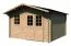 Holz-Gartenhaus 4,48 x 3,74 Meter (inkl. Dach) | Natur | Satteldach | 28 mm Blockbohlen-Haus Abbildung