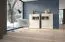Vitrine Garim 16, Farbe: Beige Hochglanz - 123 x 90 x 40 cm (H x B x T)