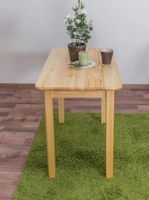 Tisch 90x55 cm Kiefer massiv, Farbe: Natur Abbildung