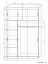 Schiebetürenschrank / Kleiderschrank Sepatan 12, Farbe: Erle - Abmessungen: 240 x 150 x 58 cm (H x B x T)