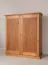 Kleiderschrank | aus massiv finnische Kiefer | Farbe: Eiche | Griffe: Altsilber | Maße: 147 x 129 x 54 cm | zwei Türen | robust | natürliche Maserung