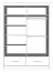 Schiebetürenschrank / Kleiderschrank mit Spiegel | Weiß / Grau | Lusatian 06 | 218 x 150 x 61 cm | 2 Türen | 2 Schubladen | 6 Fächer | viel Stauraum