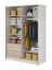 Eleganter Kleiderschrank mit genügend Stauraum Kirkdale 07, Farbe: Weiß / Eiche Sonoma - Abmessungen: 214 x 154 x 62 cm (H x B x T)