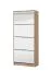 Schuhschrank mit vier Kipptüren Gradide 09, Farbe: Eiche Sonoma, Spiegel-Front, acht Fächer, ABS-Kanten, Maße: 155,5 x 67 x 28 cm, für den Vorraum