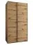 Kleiderschrank / Schiebetürenschrank | Soft-Close-Funktion | 6 Fächer | 2 Kleiderstangen | 245,5 x 130 x 64 cm | 3 Schiebetüren | Farbe: Eiche Artisan