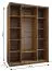 Schiebetürenschrank / Kleiderschrank | 2 Kleiderstangen | 245,5 x 180 x 64 cm | 2 Schiebetüren | 11 Fächer | 10 Einlegeböden | Farbe: Schwarz | Soft-Close