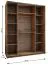 Kleiderschrank / Schiebetürenschrank | 245,5 x 200 x 64 cm | 2 Kleiderstangen | 2 Schiebetüren | 11 Fächer | 10 Einlegeböden | Farbe: Kaschmir | Soft-Close
