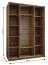 Kleiderschrank / Schiebetürenschrank | 245,5 x 180 x 64 cm | Soft-Close | 2 Kleiderstangen | 11 Fächer | Spiegel | Farbe: Weiß | 2 Schiebetüren