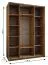Kleiderschrank / Schiebetürenschrank | Soft-Close | 2 Schiebetüren | 245,5 x 180 x 64 cm | Spiegel | Farbe: Weiß | 2 Kleiderstangen | 11 Fächer