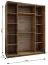 Kleiderschrank / Schiebetürenschrank | 11 Fächer | 245,5 x 200 x 64 cm | 2 Kleiderstangen | 2 Schiebetüren | Spiegel | Farbe: Weiß | Soft-Close