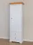 Schmaler Schrank Bresle 14 mit 200 x 70 x 42 cm, Weiß / Natur, aus finnischer Kiefer, 1x Holztür, 2x Schublade, 1x Einlegeboden, Soft-Close-System
