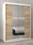 150 cm breiter Kleiderschrank mit 5 Fächern und 2 Türen | Farbe: Sonoma Eiche / Weiß Abbildung