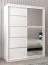 150 cm breiter Kleiderschrank mit 5 Fächern und 2 Türen | Farbe: Weiß Abbildung