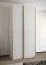 Kleiderschrank / Schiebetürenschrank | 245,5 x 100 x 64 cm | 6 Einlegeböden | 6 Fächer | 2 Kleiderstangen | 2 Schiebetüren | Farbe: Weiß | Soft-Close