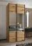 Kleiderschrank / Schiebetürenschrank | Farbe: Eiche Artisan | Spiegel | Soft-Close | 2 Kleiderstangen | 2 Schiebetüren | 245,5 x 100 x 64 cm | 6 Fächer