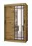 Kleiderschrank | Farbe: Eiche Artisan | 1 Spiegeltür | 120 x 62 x 200 cm | 2 Kleiderstangen | Moderne Details | 5 Fächer | Zuverlässiges Gleitsysteme