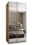 Kleiderschrank / Schiebetürenschrank | Soft-Close | 245,5 x 120 x 64 cm | 2 Kleiderstangen | 2 Schiebetüren | 6 Einlegeböden | Farbe: Eiche Artisan