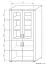 Vitrine Aitape 35, Farbe: Sonoma Eiche dunkel / Sonoma Eiche hell - Abmessungen: 188 x 92 x 40 cm (H x B x T)