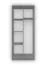 Kleiderschrank / Drehtürenschrank | Weiß | Smolikas 71 | 2 Türen | 1 Kleiderstange | 192 x 80 x 50 cm | 5 Fächer | braune Holzgriffe | eckig