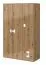 Jugendzimmer - Drehtürenschrank / Kleiderschrank Garian 04, Farbe: Eiche / Weiß - Abmessungen: 191 x 120 x 50 cm (H x B x T)