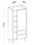 Eleganter Schrank Sampont 05, Mintgrün / Eiche dunkel, 170 x 80 x 42 cm, mit 9 Fächern und 2 Schubladen, ABS-Kanten, exakte Konstruktion, langlebig