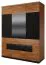 Steiner Shopping Schlafzimmerschrank, Farbe: Walnuss / Schwarz 210x163x62 cm Abbildung