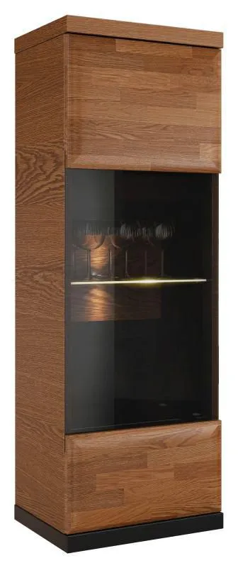 Hängeschrank Walnuss / Schwarz 120x42x34 cm Abbildung