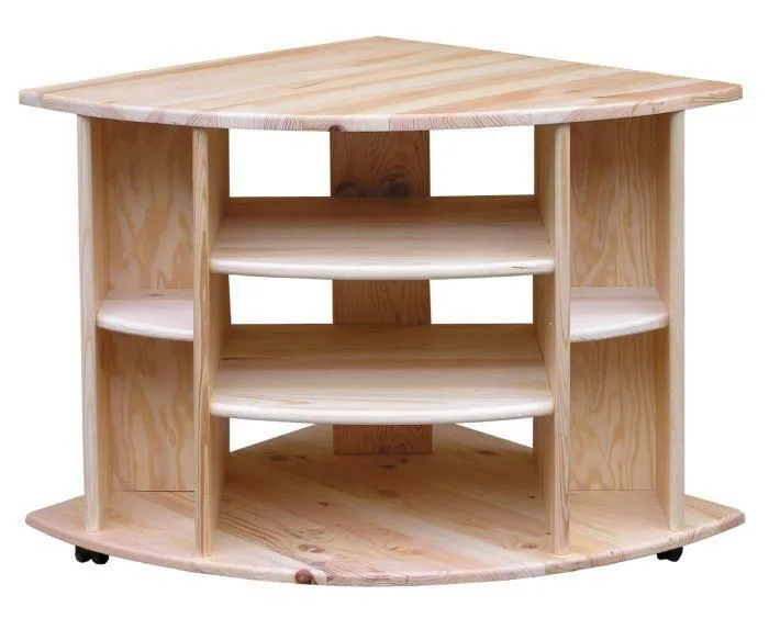 TV-Unterteil Massivholz Farbe: Natur 65x65x65 cm Abbildung