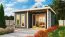 Saunahaus "Anni 5" SET B Farbe: Terragrau - 509 x 369 cm (B x T), Grundfläche: 19 m²
