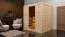 Sauna "Jonna" SET mit bronzierter Tür & Ofen 9 kW Silber - 196 x 196 x 200 cm (B x T x H)