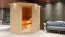 Sauna "Mika" SET mit Kranz und Ofen externe Steuerung easy 9 kW Edelstahl - 165 x 210 x 202 cm (B x T x H)