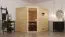 Sauna "Kirsten" SET mit bronzierter Tür & Ofen externe Steuerung easy 9 kW Edelstahl - 231 x 196 x 200 cm (B x T x H)