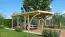 Einzelcarport Classic 2 mit PVC-Dach Variante C SET inkl. zwei Einfahrtsbogen, Farbe: Natur KDI, Grundfläche 21,31 m²