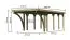 Einzelcarport Classic 3 PVC-Dach Variante C SET mit zwei Einfahrtsbogen, Grundfläche 15,9 m²