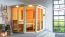 Infrarotkabine "Eldey" SET mit bronzierter Tür und Kranz - Farbe: Natur, Ofen externe Steuerung easy 9 kW - 245 x 210 x 202 cm (B x T x H)