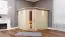 Sauna "Samu" SET mit Energiespartür Tür und Kranz - Farbe: Natur, Ofen externe Steuerung easy 9 kW - 245 x 210 x 202 cm (B x T x H)