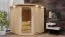 Sauna "Nooa" SET mit Klarglastür, Kranz & Ofen 9 kW - 210 x 210 x 202 cm (B x T x H)