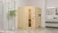 Sauna "Ole"  SET mit Energiespartür - Farbe: Natur, Ofen externe Steuerung easy 3,6 kW - 151 x 196 x 198 cm (B x T x H)