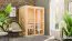 Sauna "Vali 1" SET - Farbe: Natur, Ofen externe Steuerung easy 3,6 kW - 155 x 122 x 198 cm (B x T x H)